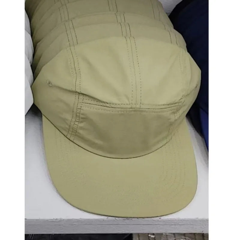 Ins Popular Striped 5-panel Baseball Cap Suitable for Four Seasons Street Versatile Fashion Flat-brimmed Hats for Men and Women