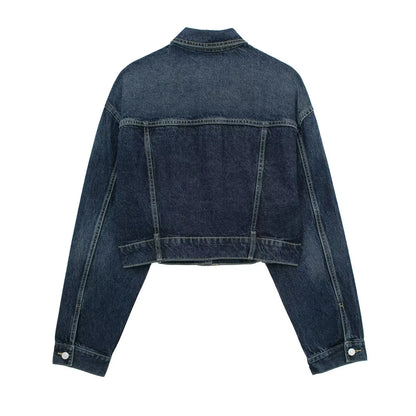 Women's New Plus Size Heart-shaped Pocket Denim Jacket Jacket for Women