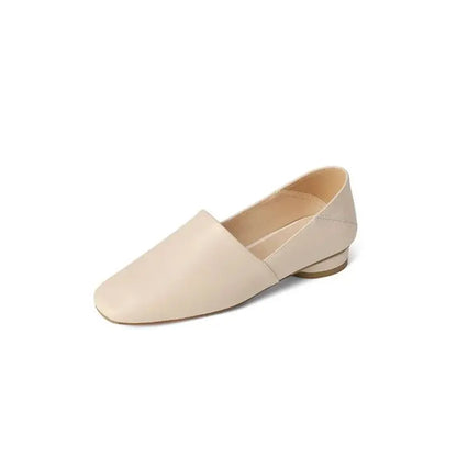 Woman Flats Cow Leather Basic StyleRound Toe Ballet Shoes Slip On Woman Soft Flats Spring Autumn Casual Loafers