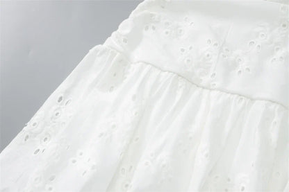 Women's White A-line Mori Girl Dress Vintage Sleeveless Off Shoulder Mini Dresses Y2k One Piece Frocks 2000s Clothes Summer