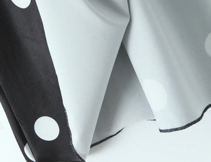 Halter Neck Camisole Polka Dot Skirt Set Women's Summer Sexy Fashionable Personality Neckband Backless Beach Vacation Black Set