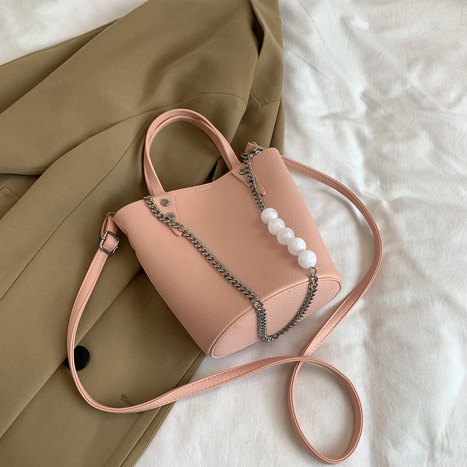 2 Sets Bucket Tote Bags PU Leather Shoulder Crossbody Bags For Women Fashion Large Travel Bag Designer Luxury Lady Underarm Bag
