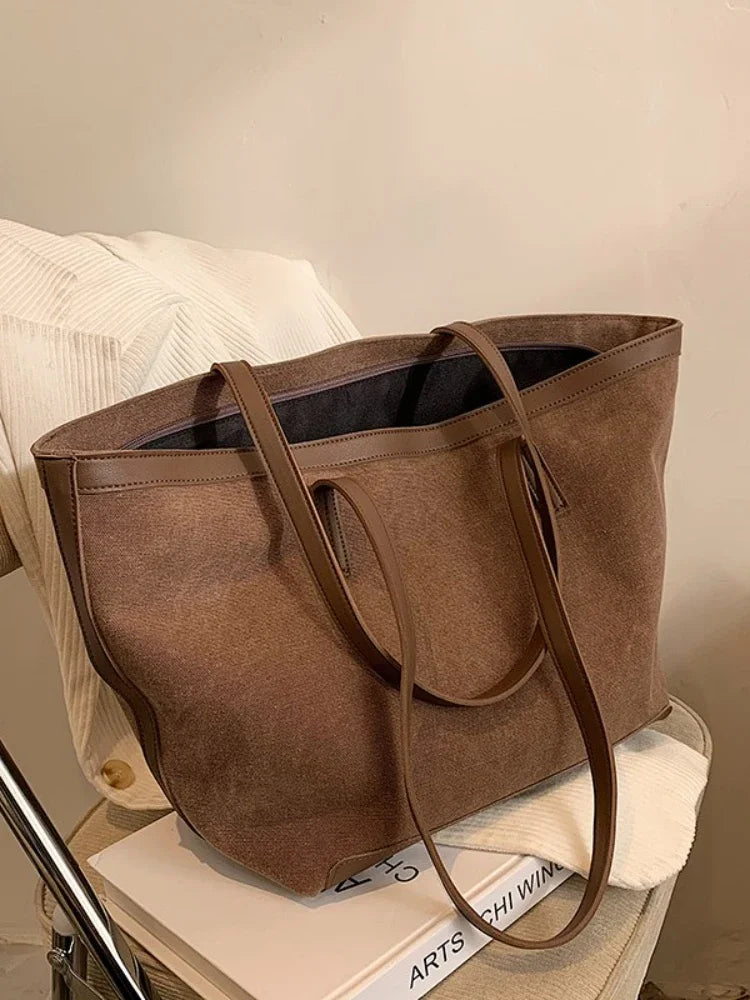 Large-capacity Bags Women Summer New Trendy Canvas One-shoulder Large Bag Casual All-match Portable Bag Fanny Pack
