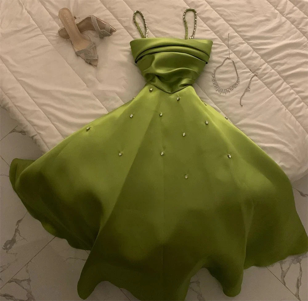 Customized Sparkle Spaghetti Ball gown Party Evening Sequin Draped S Prom Dresse 이브닝드레스 vestidos de ocasión formales платье