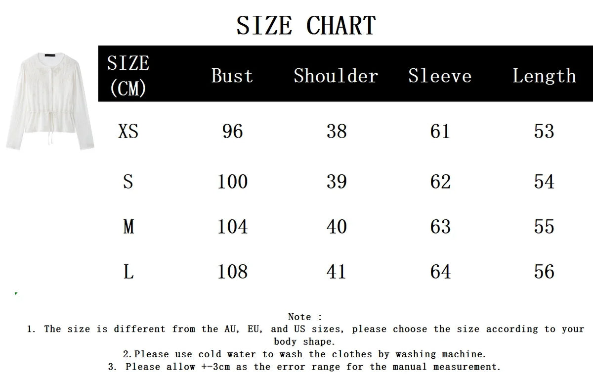 Solid Hollow Out Embroidery Blouse Women Spring Lace Trim O Neck Drawstring Blouses Elegant Casual Fashion Long Sleeve Shirt Top