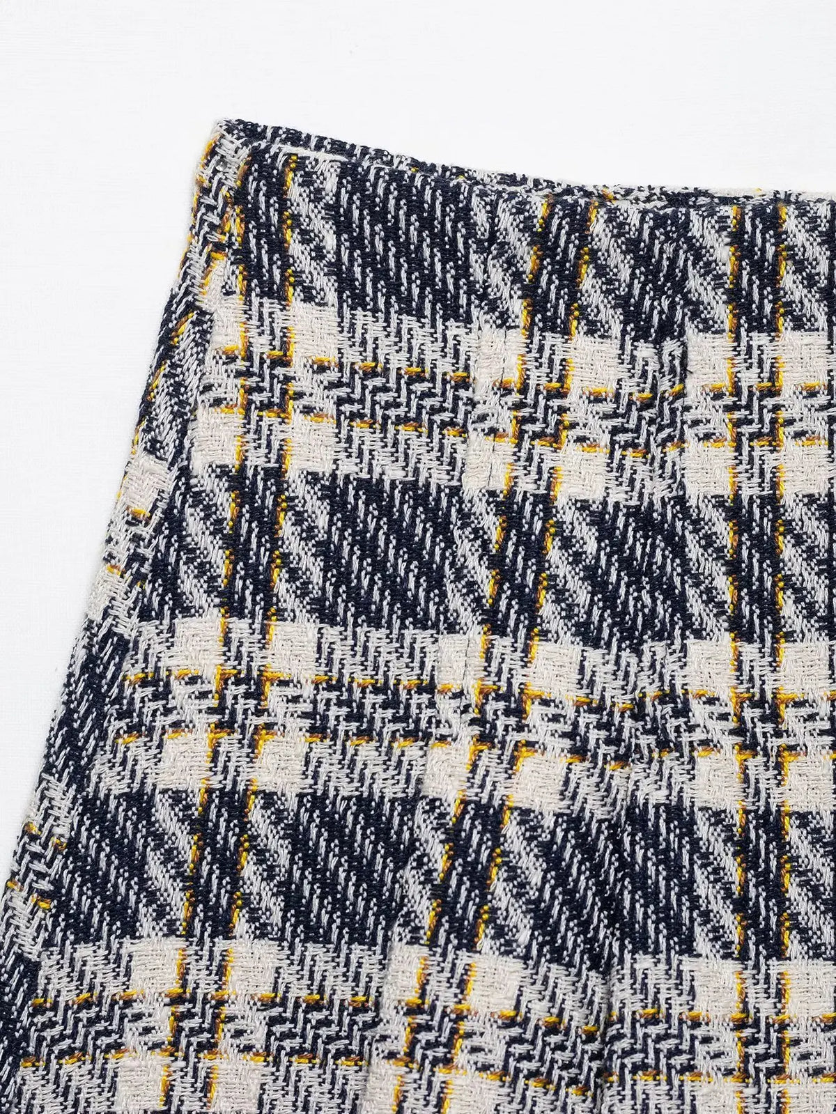 Women Retro Plaid Pleated Culottes Sets Lady Casual Sleeveless Single Breasted Slim Short Vest Suit 2026 Daily Commute Outfits
