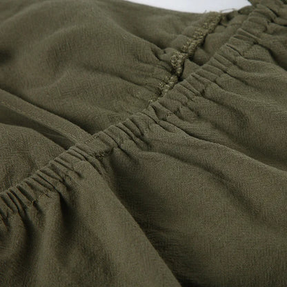 Summer Cotton Linen Short 2 Piece Sets for Women Sexy Spaghetti Strap Tops and Drawstring Short Sets Female Casual Matching Sets