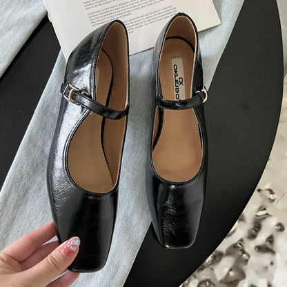 Spring New Women Mary Jane Shoes Fashion Round Toe Shallow Slip On Ladies Flat Shoes Soft Sole Outdoor Dress Ballerina