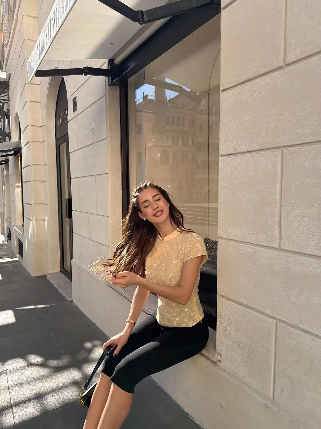 Short Sleeve New Chinese Style Embroidered Top Women Yellow Mandarin Collar Slim Fit Tops Spring Elegant Casual Blouse