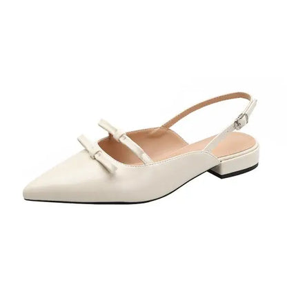Shoes Ladies' Slippers Cover Toe Luxury Slides Slipers Women Butterfly-Knot Shallow Low Designer 2025 Pointed Flat Patent Leathe