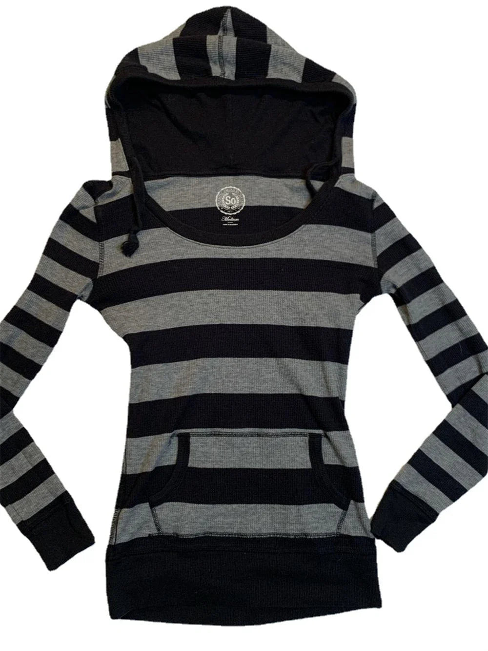 Autumn Y2k Fairy Grunge Pullover Hoodie Striped Print Hoodies Female Sweatshirts Women Hooded Fairycore Aesthetic Harajuku Tops