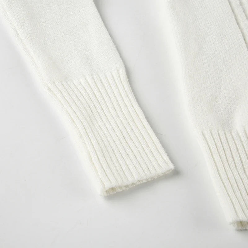 Casual V-neck Sweaters Simple Solid Knitwear Long Sleeve Tops Autumn Winter All-match Slim Fit Pullovers Sweet Homewear