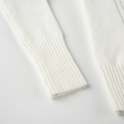 Casual V-neck Sweaters Simple Solid Knitwear Long Sleeve Tops Autumn Winter All-match Slim Fit Pullovers Sweet Homewear