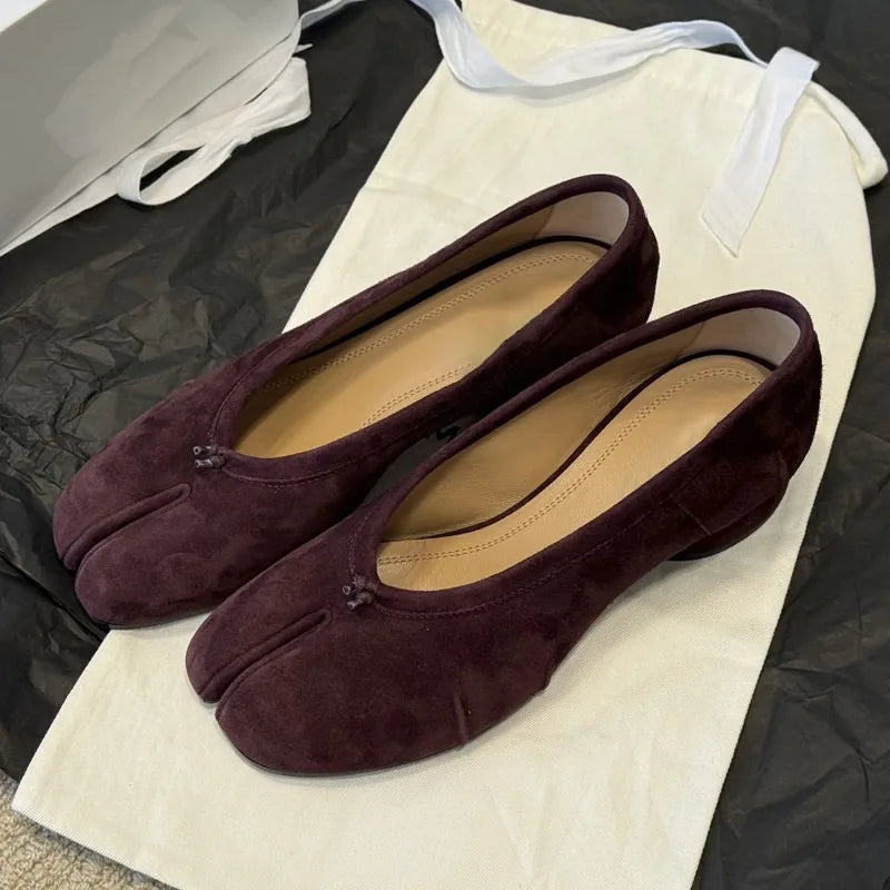 New Fashion Design Tabi Women Handmade Women Flats High Quality Split-Toe Mules Ballet Shoes Zapatos De Mujer
