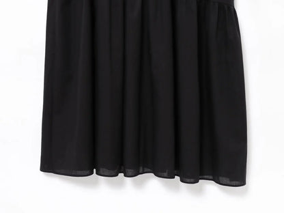 Women's Commuter Retro Dress Summer New Black Suspender Multi-layered Stitching Beach Holiday Dress Sexy V-neck Casual Fashion