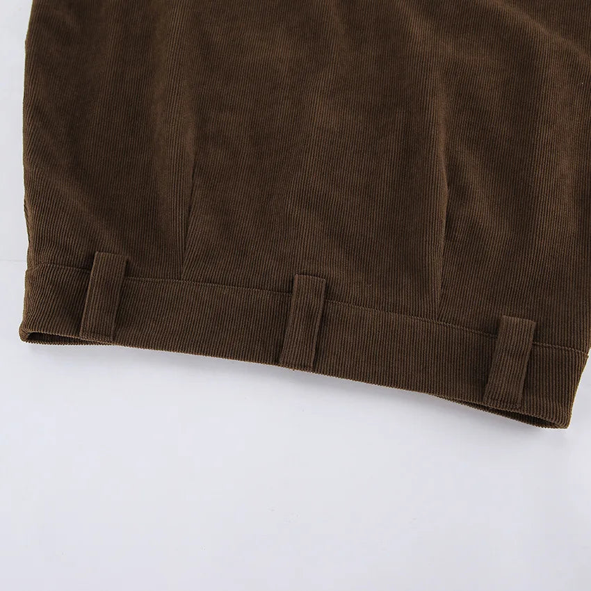 Corduroy Half length Skirt for Women, High Waist Commuter Versatile, Slim Look, A-line Hip Wrapping Skirt