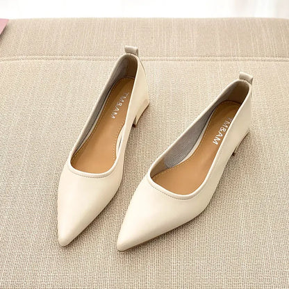 Ladies Pumps Pointed Toe With Medium Heels Women's Shoes Korean Style Luxury Quick Delivery Non Slip Hot Trendy And Low Price