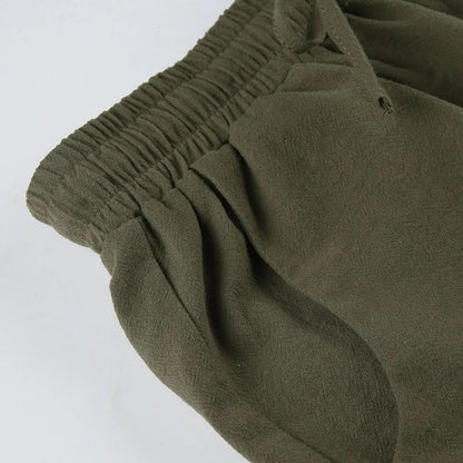 Summer Cotton Linen Short 2 Piece Sets for Women Sexy Spaghetti Strap Tops and Drawstring Short Sets Female Casual Matching Sets