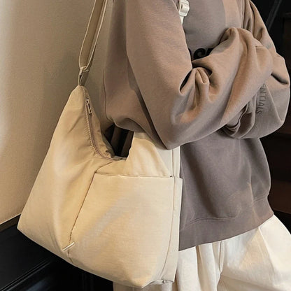 Vintage Simple Solid Shoulder Bags Casual All Match Travel Women's Handbags Trendy Streetwear Grunge Underarm Bag Y2k Aesthetic