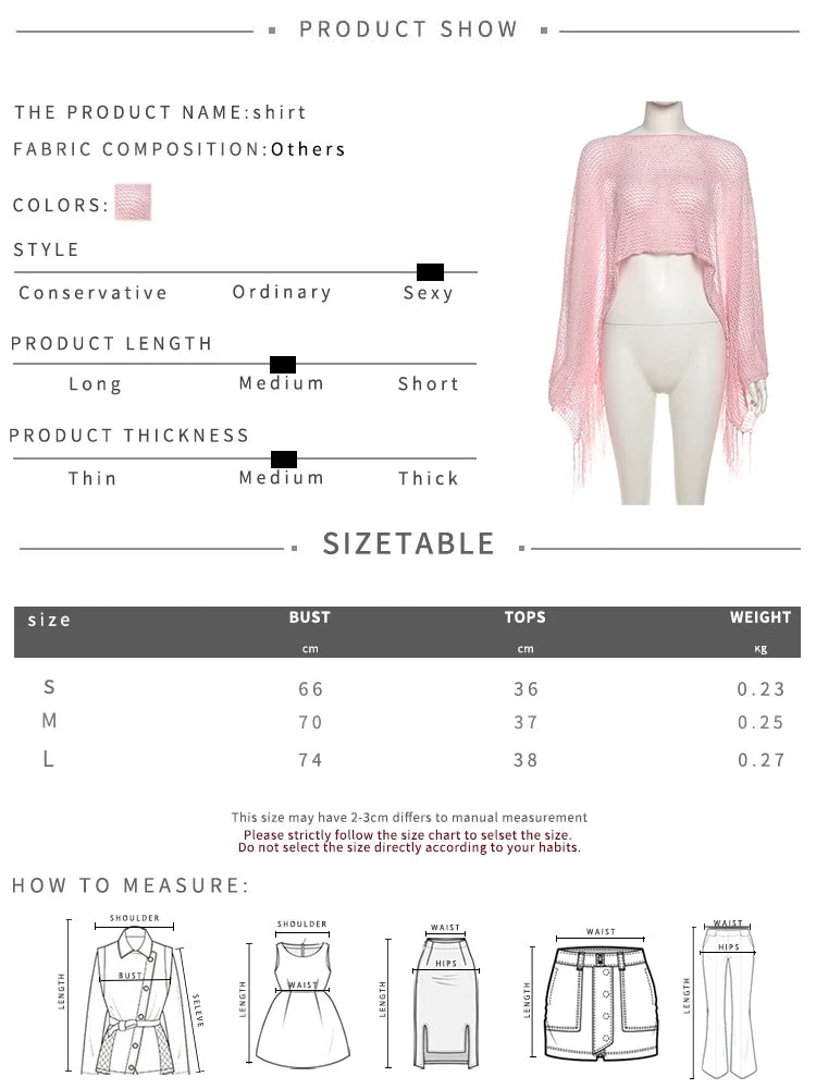 Elegant Chic Mesh Knit Crop Top Women Irregular Sequins Tassel Solid Midnight Clubwear Music Festival Slim Short T-Shirt