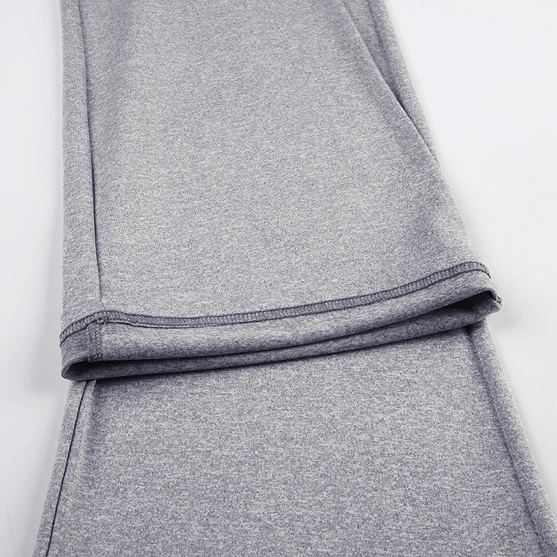 Sweetown Gray Slim Sleeveless V Neck Vest And V Shape Waist Flared Leggings 2 Pieses Pants Sets Womens Summer Baddie Outfits