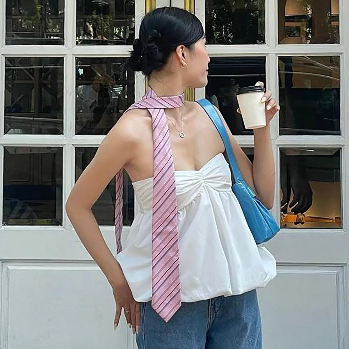 Solid Bandeau Top For Women Strapless Bra Puffy Bralette Mujer Backless Bustier Sleeveless Lenceria Femenina Ruched Y2k Tube Top