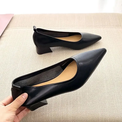 Ladies Pumps Pointed Toe With Medium Heels Women's Shoes Korean Style Luxury Quick Delivery Non Slip Hot Trendy And Low Price