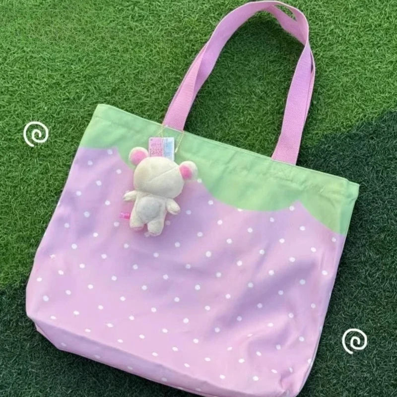 Patchwork Contrast Color Kawaii Dot Underarm Bag Sweet Y2k Aesthetic Cute Women's Handbags Casual All Match Simple Shoulder Bags