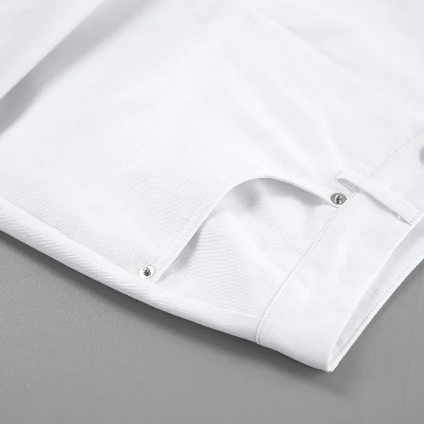 High Street White Straight Versatile Casual Pants Autumn Winter Fashion New Style Trousers