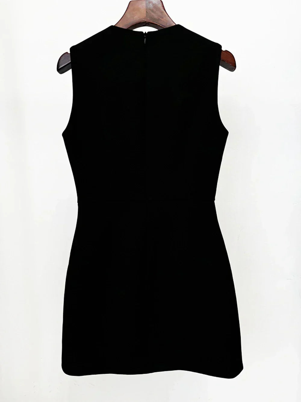 Crew Neck Butterfly Beaded Embellished Box Pleat Mini Dress