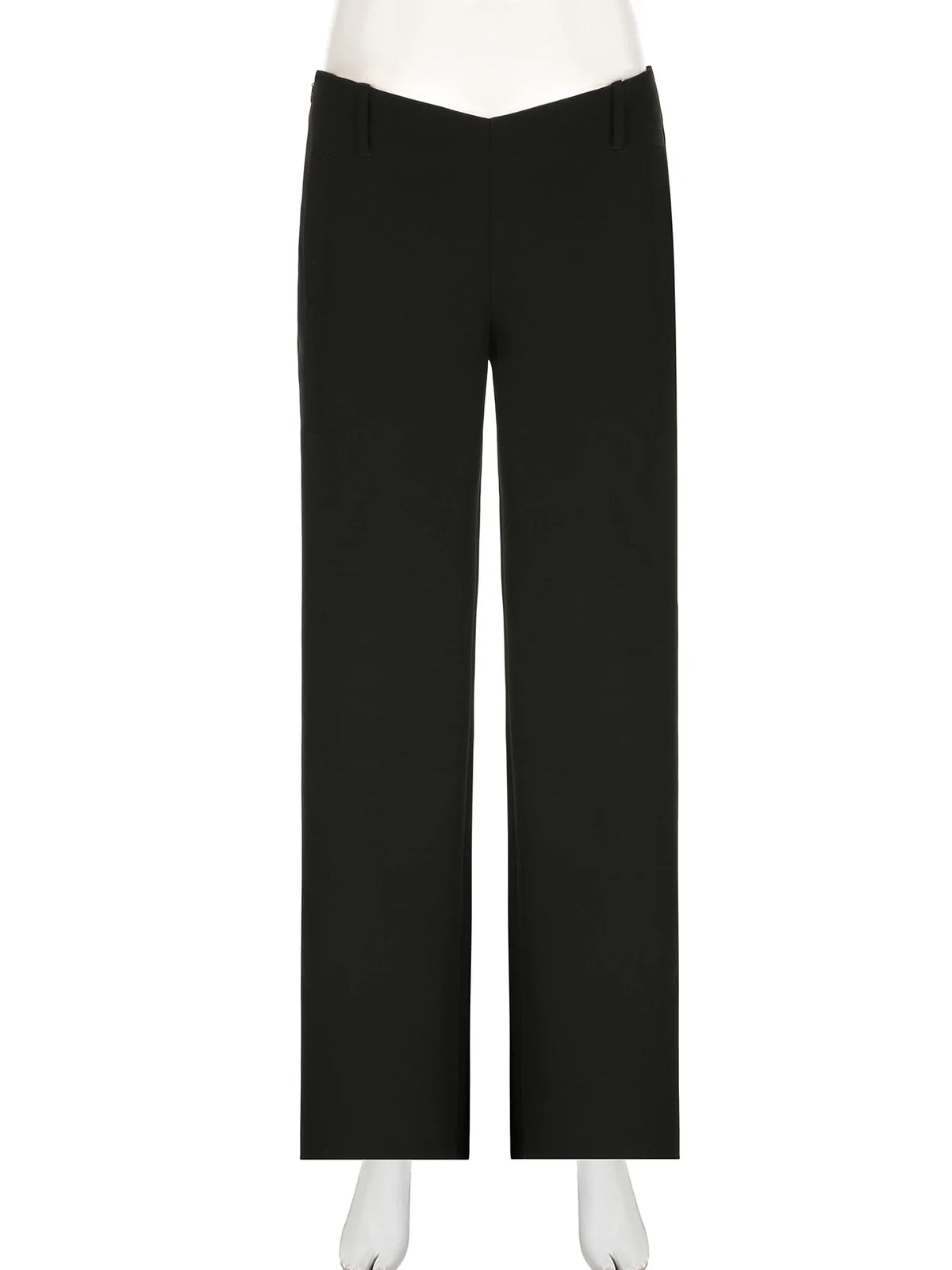 Casual Loose Solid Suitpants Office Lady Basic Mid-Waisted Straight Wide Leg Pants Women Summer Fashion Streetwear