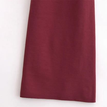 Women's retro summer new style sleeveless spaghetti strap elastic slim fit midi dress backless design fashionable and charming