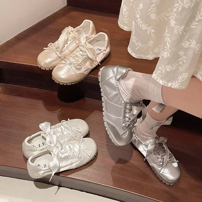 Designer Women Mary Jane Shoes Fashion Shallow Butterfly-knot Shoes Ladies Comfort Non Slip Walk Shoes