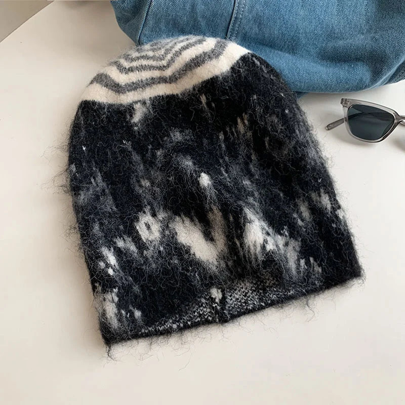 Knitted Beanies Cap For Men&Women Winter Warm Unisex Hooded Hat Neck Collar Scarf Cap Ski Beanie Cold Hats Balaclava Caps Bonnet