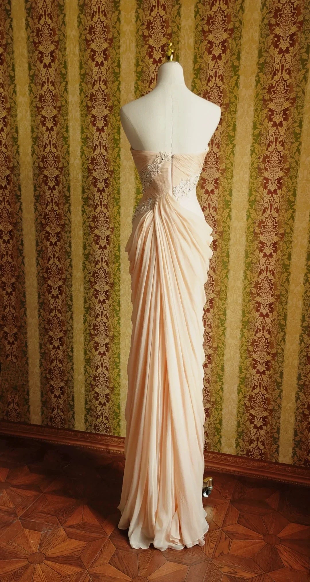 Luxury Champagne Dubai Evening Dresses Women Beaded Arabic Wedding Party Gown Shawl Formal Piece Customized 2025