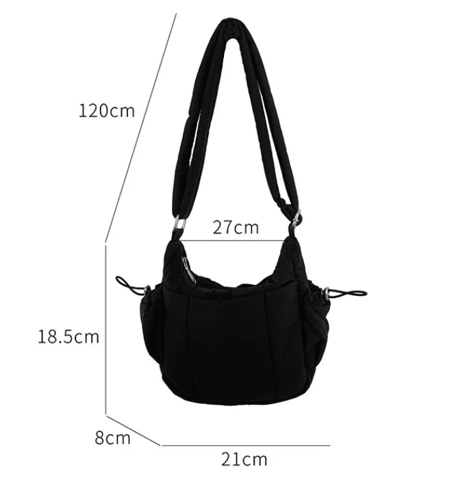 Fashion Casual Cloud Crossbody Bag Women Autumn Winter New Korean Cotton Clothing Bag Shoulder Bags Simple Trend Handbags