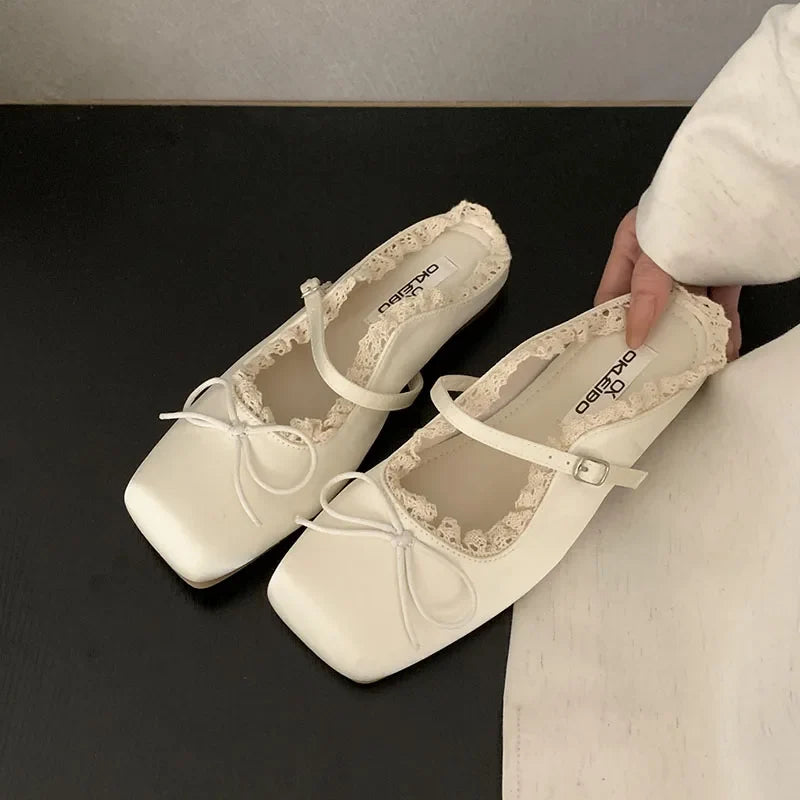 Summer Spring Female Slides Ladies Flats Slippers Shoes Fashion Butterfly-Knot Women Flats Slippers Sandals Shoes Mules