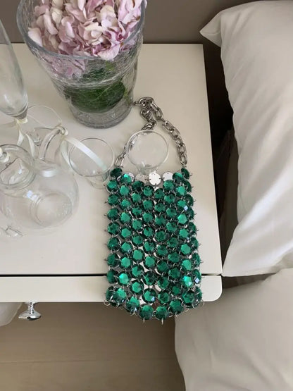 Beaded Bag Hand-held Summer Shoulder Pearl Put Phone Lipstick Crossbody Hollow Woven Bag Purses and Handbags Luxury Designer