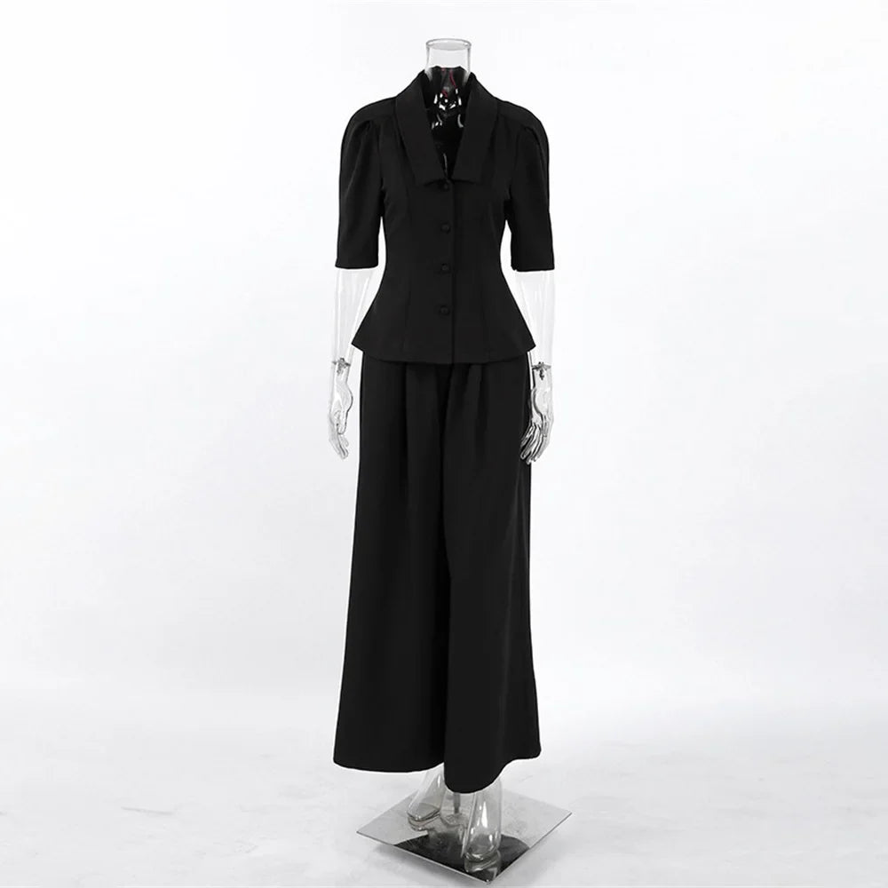 Spring Elegant 2 Piece-Set Trousers For Women V-Neck Commute Cardigan Shirts And Pant Sets Fashion Commute Suit Outfits