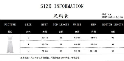 Sweet Hot Girl Sexy Suit for Women's Summer Low Cut Patchwork Straps Top High Waisted Pleated Skirt Two-piece Set Female Clothes