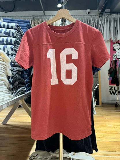 NO.14 Print Slim Navy T-shirts Women New Cotton Casual O-neck Short Sleeve Tees Girl American Vintage Streetwear Tshirt Y2K Tops