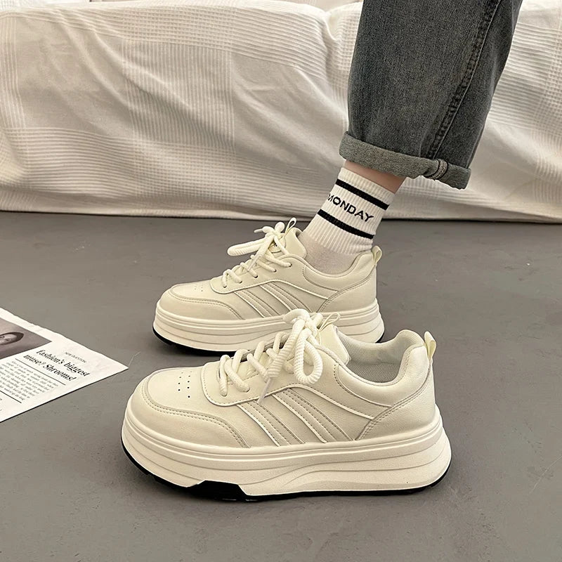Women's Shoes Platform All-Match Casual Female Sneakers Wedge Basket Autumn Clogs New Small Sports Summer Fall Leisure