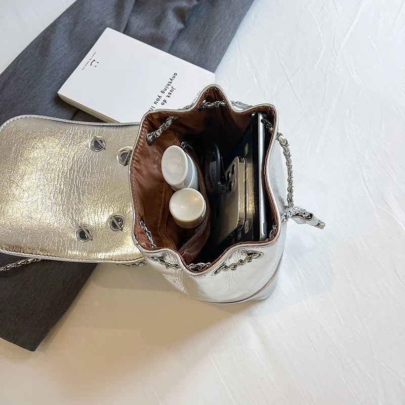 Large Capacity Backpack Fashion Soft Leather Handbag Purse Trendy College School Bag Casual Travel Backpack Women's Shoulder Bag