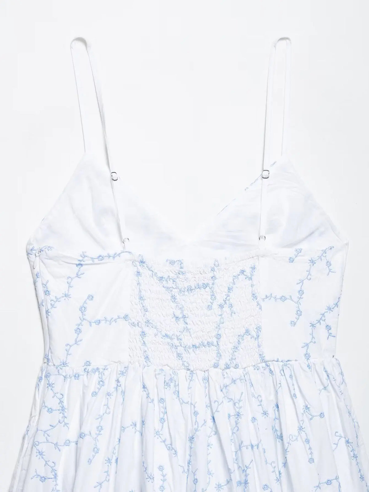 Summer Elegant Embroidery Sling Mini Dress For Women Holiday Sleeveless Backless V-Neck Pocket Side Zipper Causal Dresses