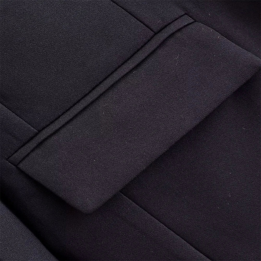 Fashion Scarf Blazers jacket Female Elegant Long Sleeve Patchwork Commute Pocket Outwear Women's Contrast Suit jacket 2026