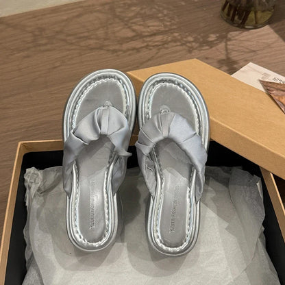 Summer Flip Flop Women Fashion Clip Toe Slippers Casual Comfort Platform Flats Beach Vacation Slides Shoes