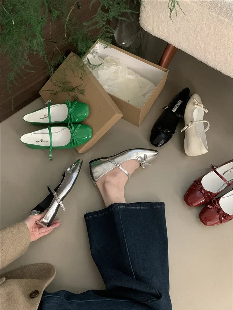 New Women Flat Shoes Fashion Shallow Ladies Casual Soft Mary Jane Shoes Outdoor Dress Flat Ballet Shoes