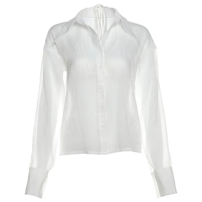 Sexy See-Through Hollow Cardigan Top High Waisted Lace Up Skirt Suit Women's Y2K Hot Girl Outfits Club Party Fashion Suit