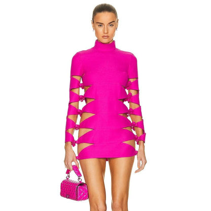 Strapless Bandage Cutout Mini Dress