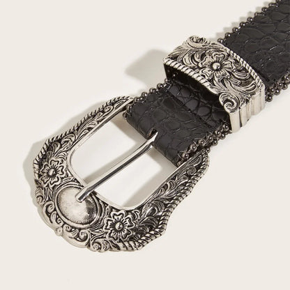 Unisex Jeans Belt Goth Y2k Designer Belts For Women High Quality Luxury Black Punk Accessory 3.8cm Waistband Men Belt Boho